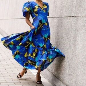 Christopher John Rogers for Target blue maxi dress size 8